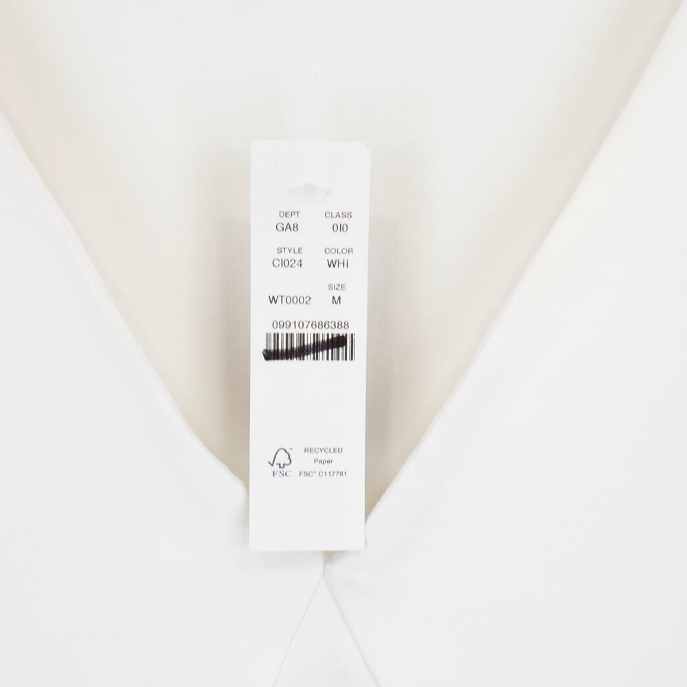 NWT J.Crew Stretch Cotton-Blend V-Neck Tank Top In White Size Medium - Picture 8 of 8